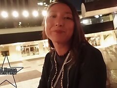 224PED-042 Japanese Curly Haired Babe Takes Multiple Men Hard