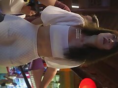 Light_blue_halter_dress_strolling_around Cute Bookish Doll Adores Glasses & Creampie-Eating Orgasms Delightfully